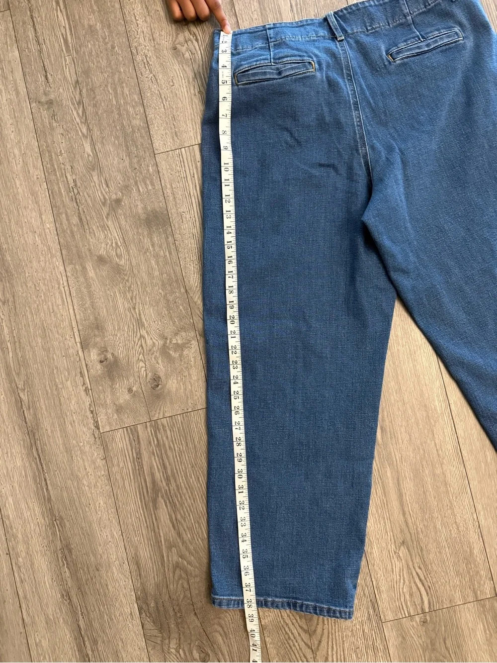 Banana Republic High Rise Straight Fit Dark Wash Women Capri Style Jeans 32x25.